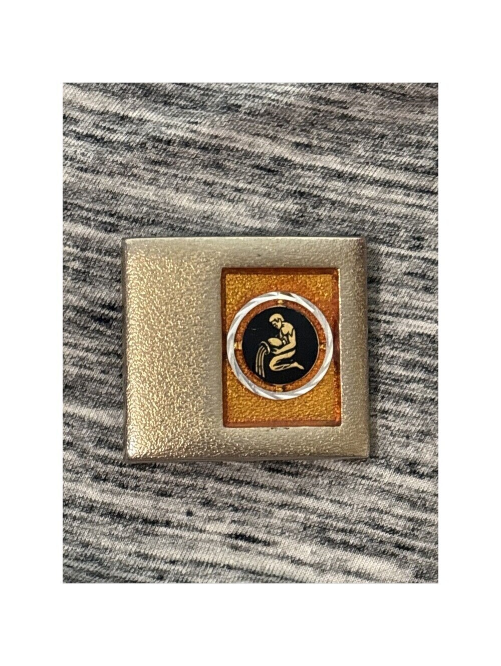 Vintage Zodiac LEE Gold-Plated Belt Buckle Aquarius Made In USA